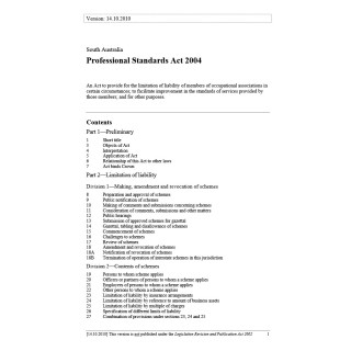 Professional Standards Act 2004