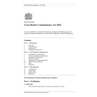 Cross Border Commissioner Act 2022