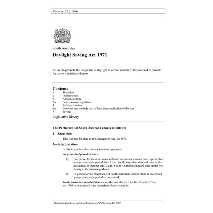 Daylight Saving Act 1971