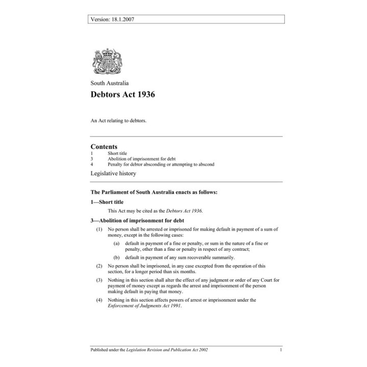 Debtors Act 1936