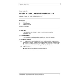 Director of Public Prosecutions Regulations 2014