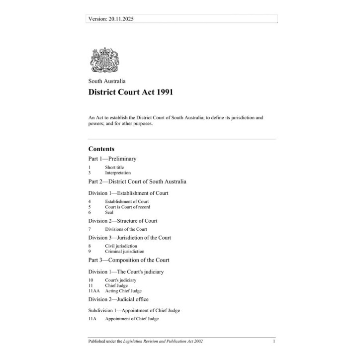 District Court Act 1991