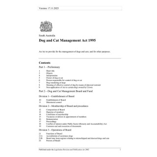 Dog and Cat Management Act 1995