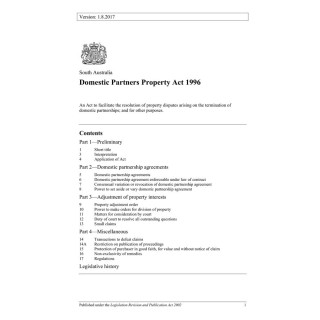 Domestic Partners Property Act 1996