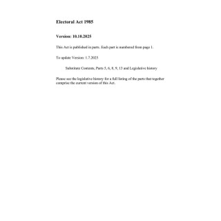 Electoral Act 1985