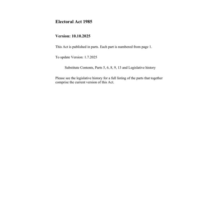 Electoral Act 1985