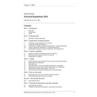 Electoral Regulations 2024