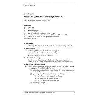 Electronic Communications Regulations 2017