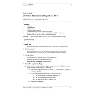 Electronic Transactions Regulations 2017