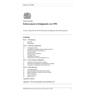 Enforcement of Judgments Act 1991