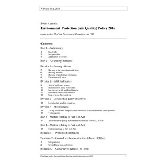 Environment Protection (Air Quality) Policy 2016