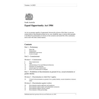 Equal Opportunity Act 1984