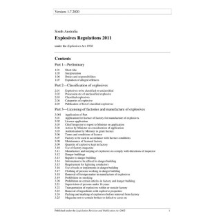 Explosives Regulations 2011