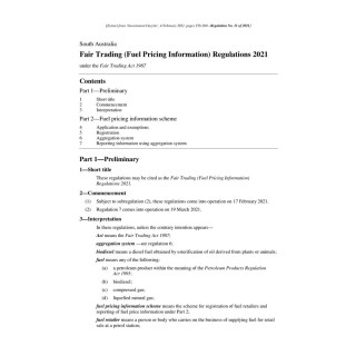 Fair Trading (Fuel Pricing Information) Regulations 2021