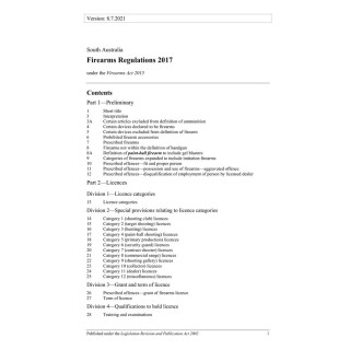 Firearms Regulations 2017