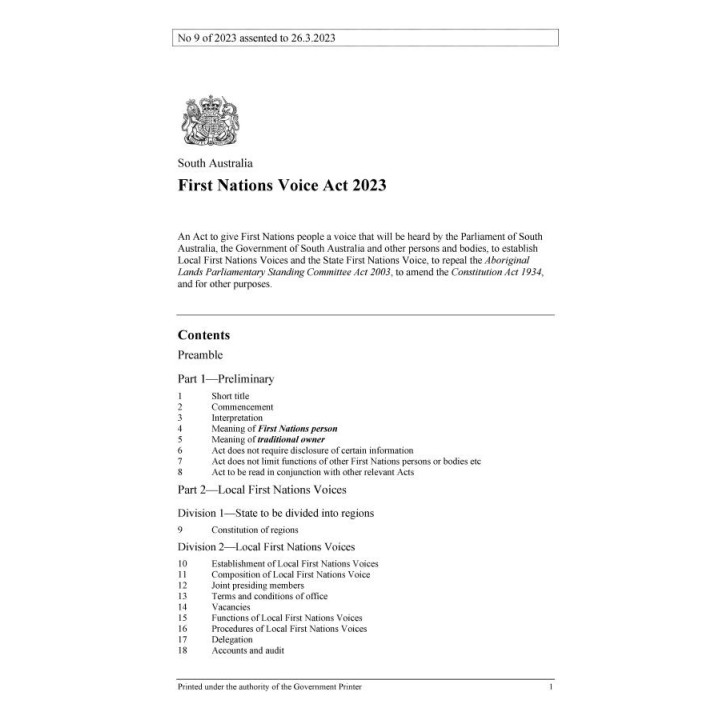 First Nations Voice Act 2023
