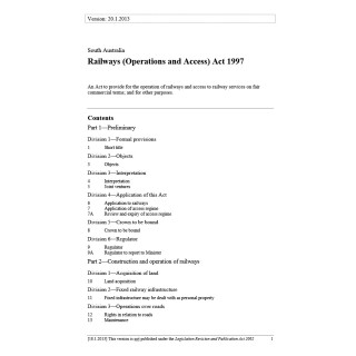 Railways (Operations and Access) Act 1997