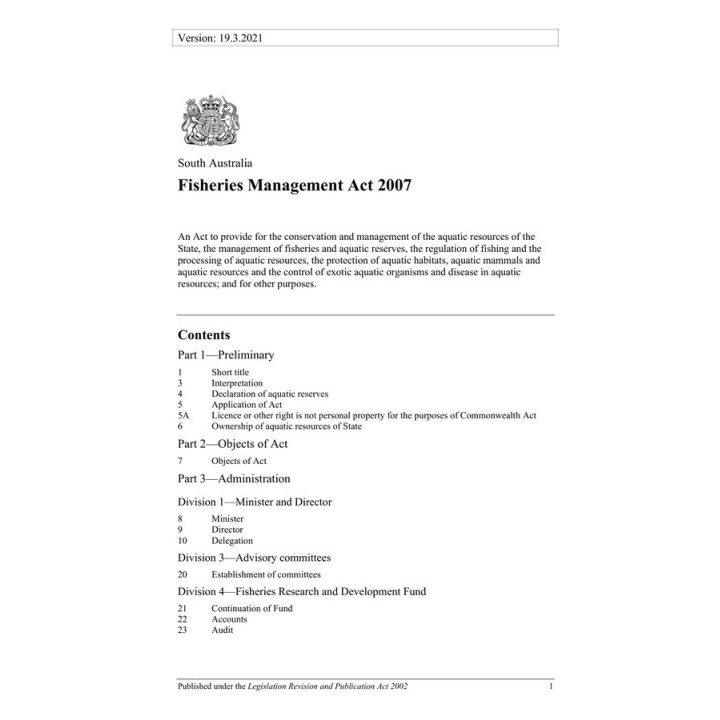 Fisheries Management Act 2007