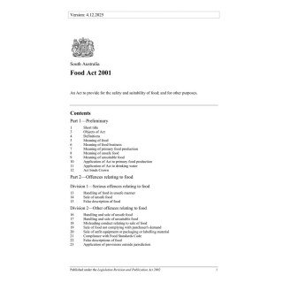 Food Act 2001