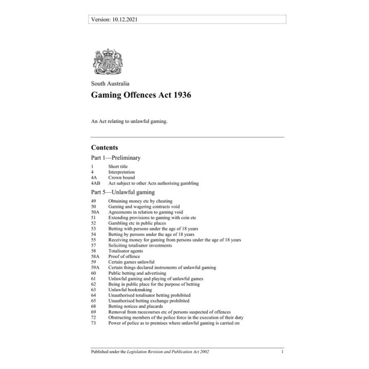 Gaming Offences Act 1936