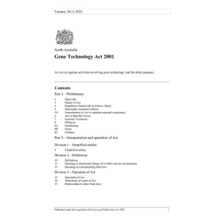 Gene Technology Act 2001