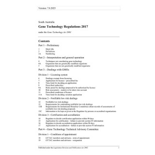 Gene Technology Regulations 2017
