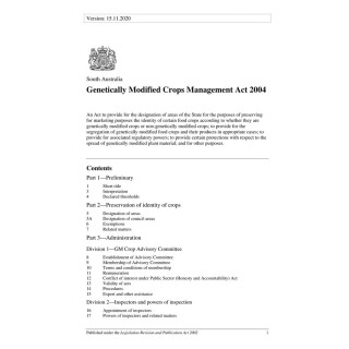 Genetically Modified Crops Management Act 2004