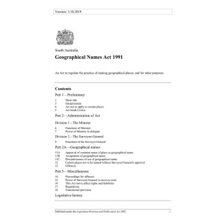 Geographical Names Act 1991