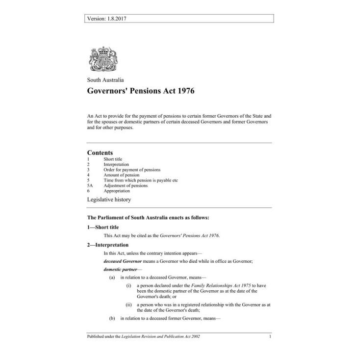 Governors Pensions Act 1976