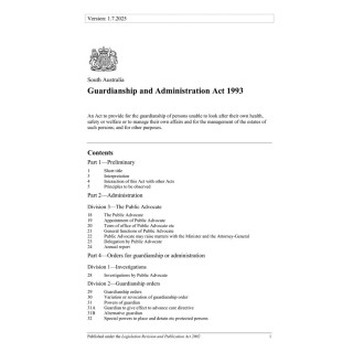 Guardianship and Administration Act 1993