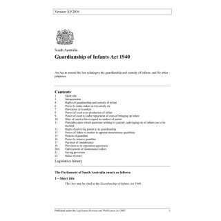 Guardianship of Infants Act 1940