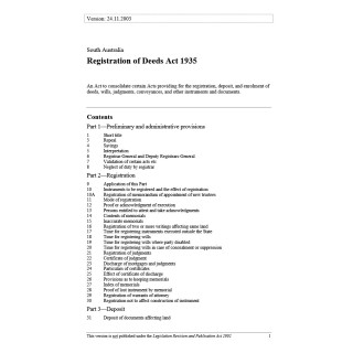 Registration of Deeds Act 1935