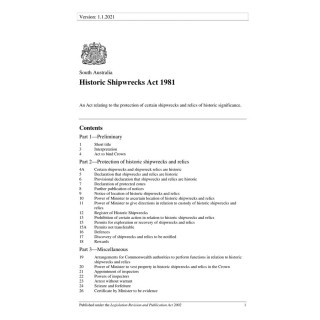 Historic Shipwrecks Act 1981
