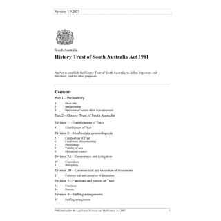 History Trust of South Australia Act 1981