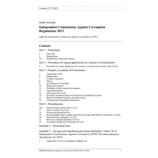 Independent Commissioner Against Corruption Regulations 2013