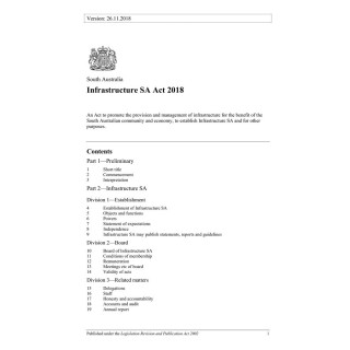 Infrastructure SA Act 2018