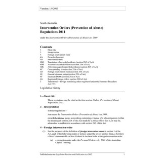 Intervention Orders (Prevention of Abuse) Regulations 2011