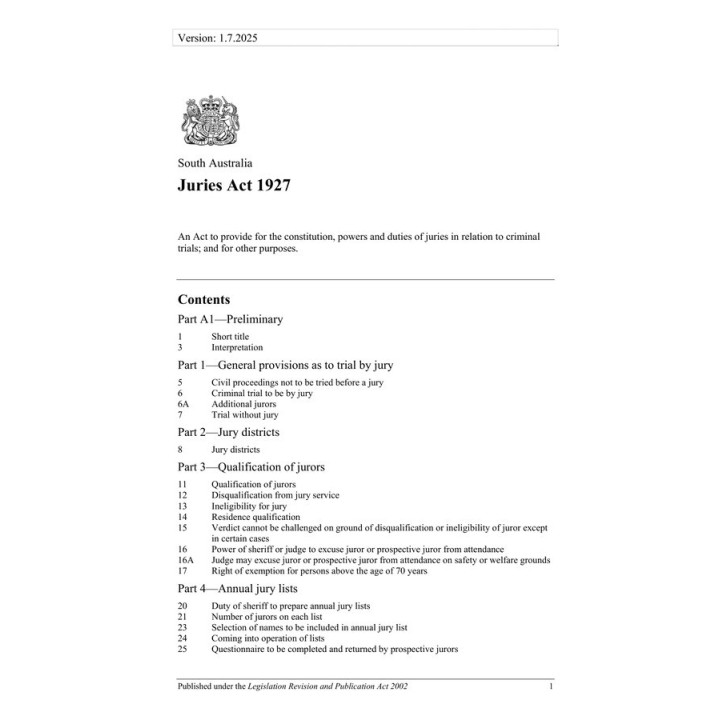 Juries Act 1927
