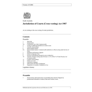 Jurisdiction of Courts (Cross-vesting) Act 1987