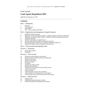 Land Agents Regulations 2025