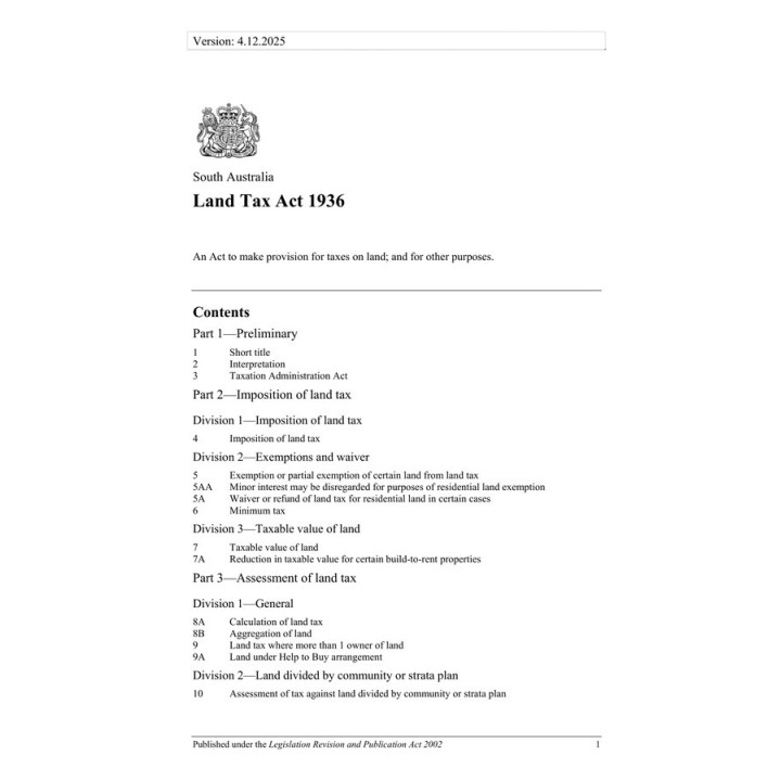 Land Tax Act 1936