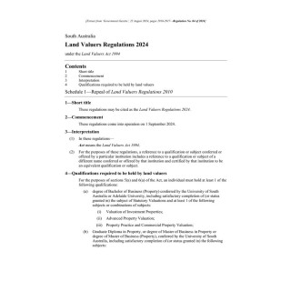 Land Valuers Regulations 2024