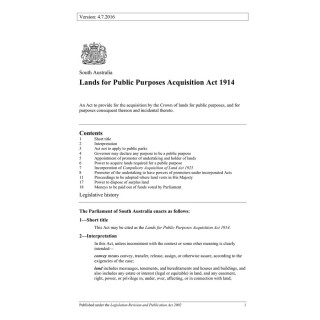 Lands for Public Purposes Acquisition Act 1914