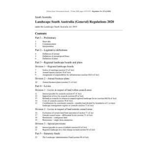 Landscape South Australia (General) Regulations 2020