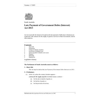 Late Payment of Government Debts (Interest) Act 2013