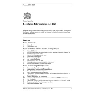 Legislation Interpretation Act 2021