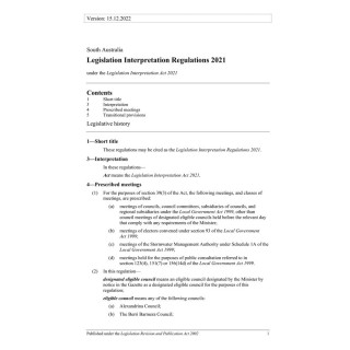 Legislation Interpretation Regulations 2021