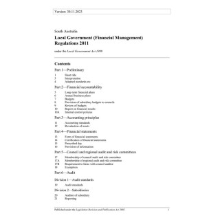 Local Government (Financial Management) Regulations 2011