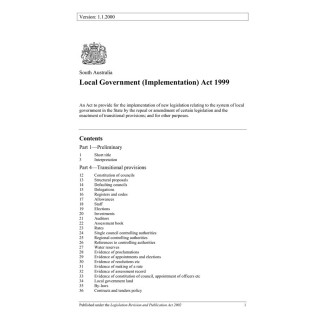 Local Government (Implementation) Act 1999