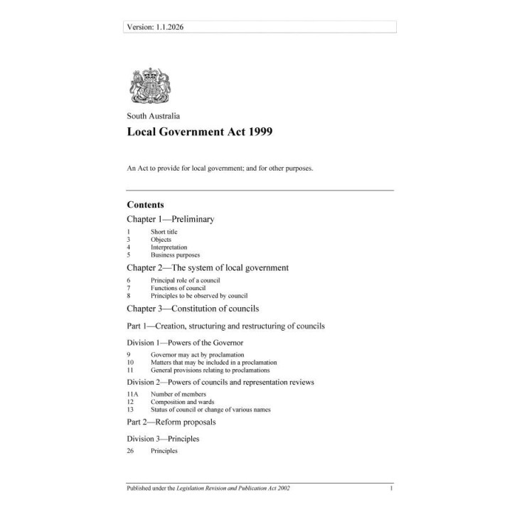 Local Government Act 1999